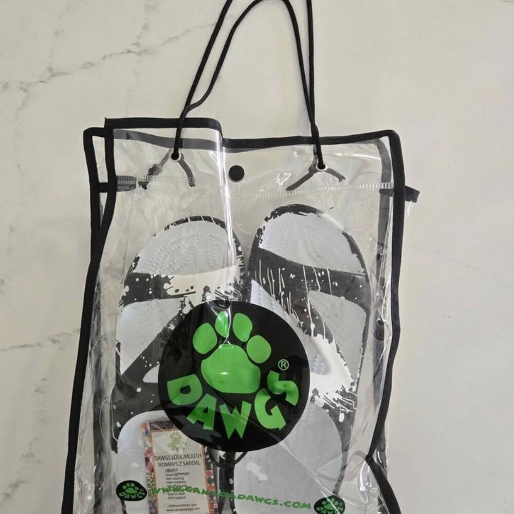 Dawgs loudmouth womens z sandals NEW in bag DIPSTICK design
